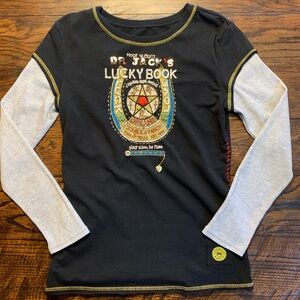 Double D Ranch Lucky Book Long Sleeve T-shirt Size Small